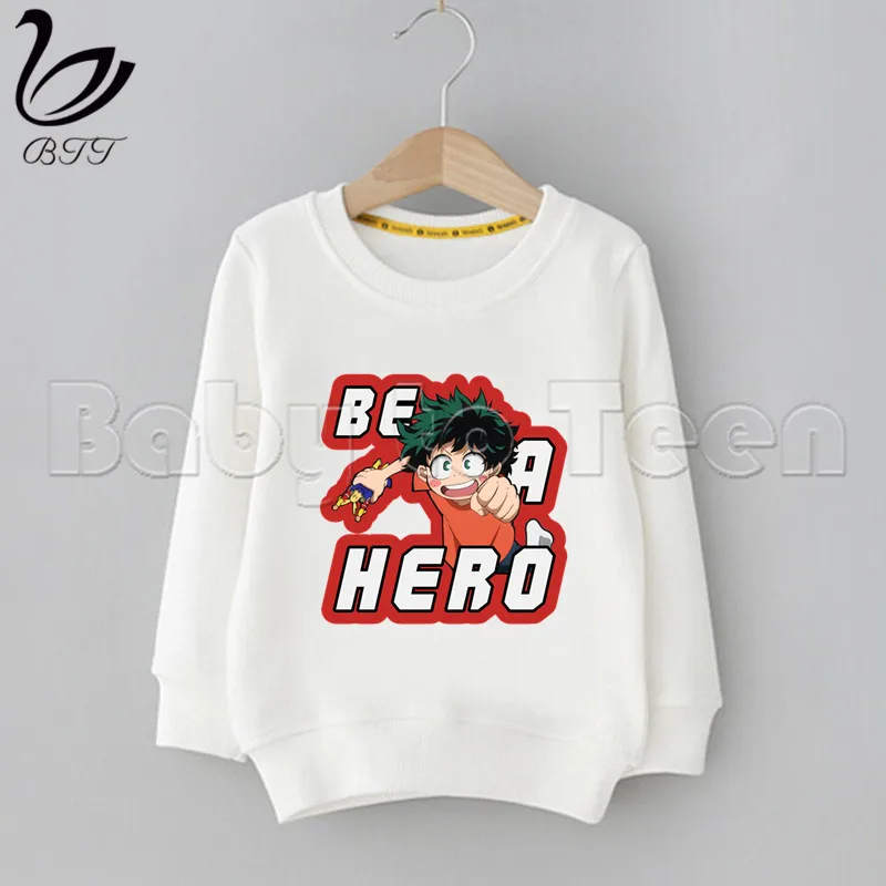 Забавный детский свитер с капюшоном и надписью «My Hero Academy», «Boku No Hero Academy», модные толстовки с длинными рукавами для мальчиков и девочек