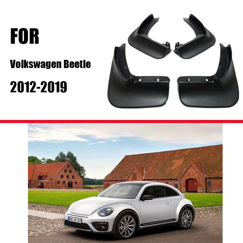 Для Volkswagen VW Beetle Брызговики автомобильные аксессуары авто Стайлинг Передние Задние 4 шт 2005 - Цвет: 2012-2019