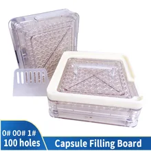 00#0#1#100 отверстие tTnsparent акриловая машина для ручного наполнения капсул упаковочная машина разливочная пластина