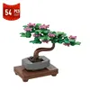 New Bonsai Tree Green Bush Flower Grass Plant Model Building Blocks Mini Plant Home Garden Bricks Assembly Toys for Children 3