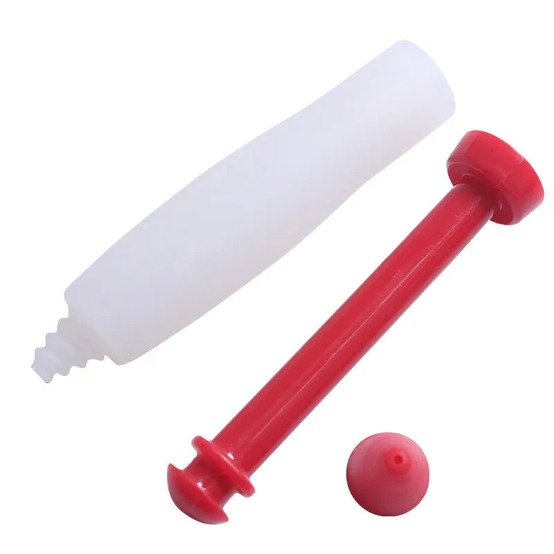 2Pcs/set Pastry Cream Chocolate Decorating Syringe Silicone Plate Paint Pen Cake Cookie Ice Cream Decorating Pens