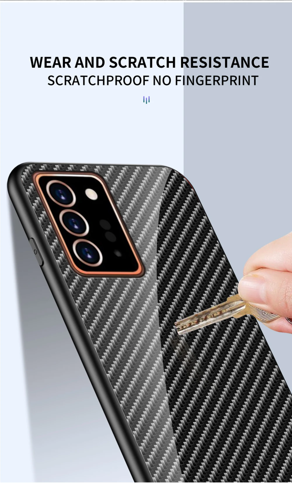 XUANYAO Case Cover For Samsung Galaxy Note 20 Plus Case Glass Hard Cover For Samsung Galaxy Note 20 Ultra Case Slim Carbon Fiber (12)