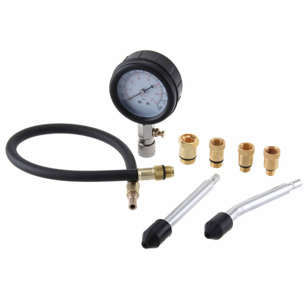 

9pcs Car Truck Gasoline Engine Compressor Test Tester Compression Gauge