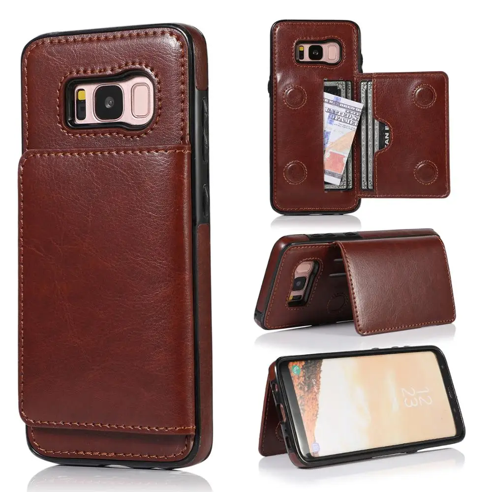 HYYGEDeal Чехол-бумажник для телефона ID Card Pocket PU противоударный чехол для Samsung Galaxy S8 Plus S9 Plus S10 Plus S10E