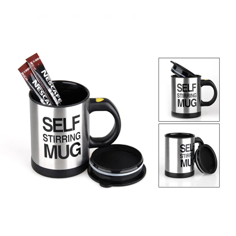 

400ml Mugs Automatic Electric Lazy Self Stirring Mug Cup Milk Coffee Mixing Mug Smart Stainless Steel Juice Mix Cup Drinkware