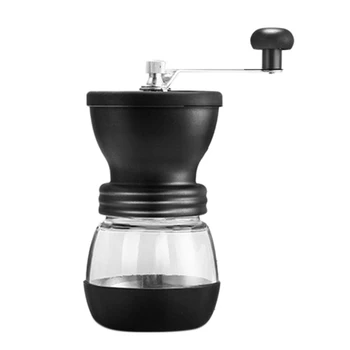 

Manual Coffee Grinder - Hand Ground Coffee Beans Taste Best, Infinitely Adjustable Grind, Glass Jar, Stainless Steel