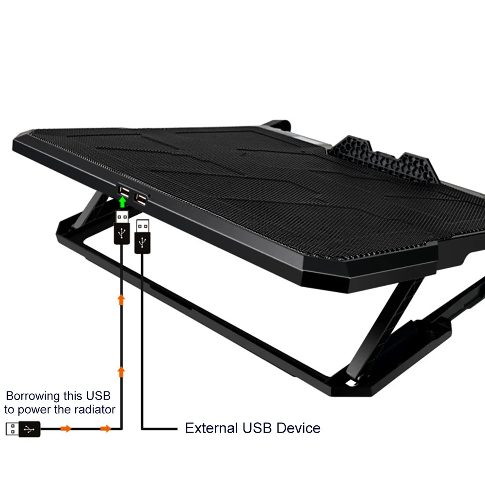 Подставка для ноутбука с 2 портами usb 6 вентиляторами охлаждающая подставка регулируемая металлическая сетка подставка для ноутбука прямая поставка