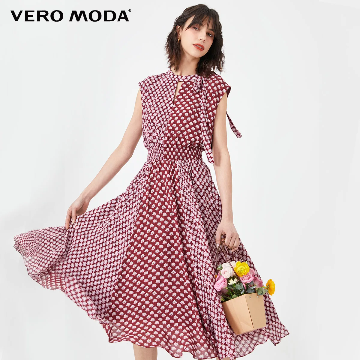Vero Moda Women Boho Elegant Printed Sleeveless A-line Long Dress | 32017A529 - AliExpress Women's Clothing