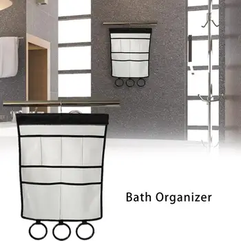 

6 Pockets Hanging Bathroom Organizer Quick Dry Toiletries and Towels Holder Storage Bathroom Accessories