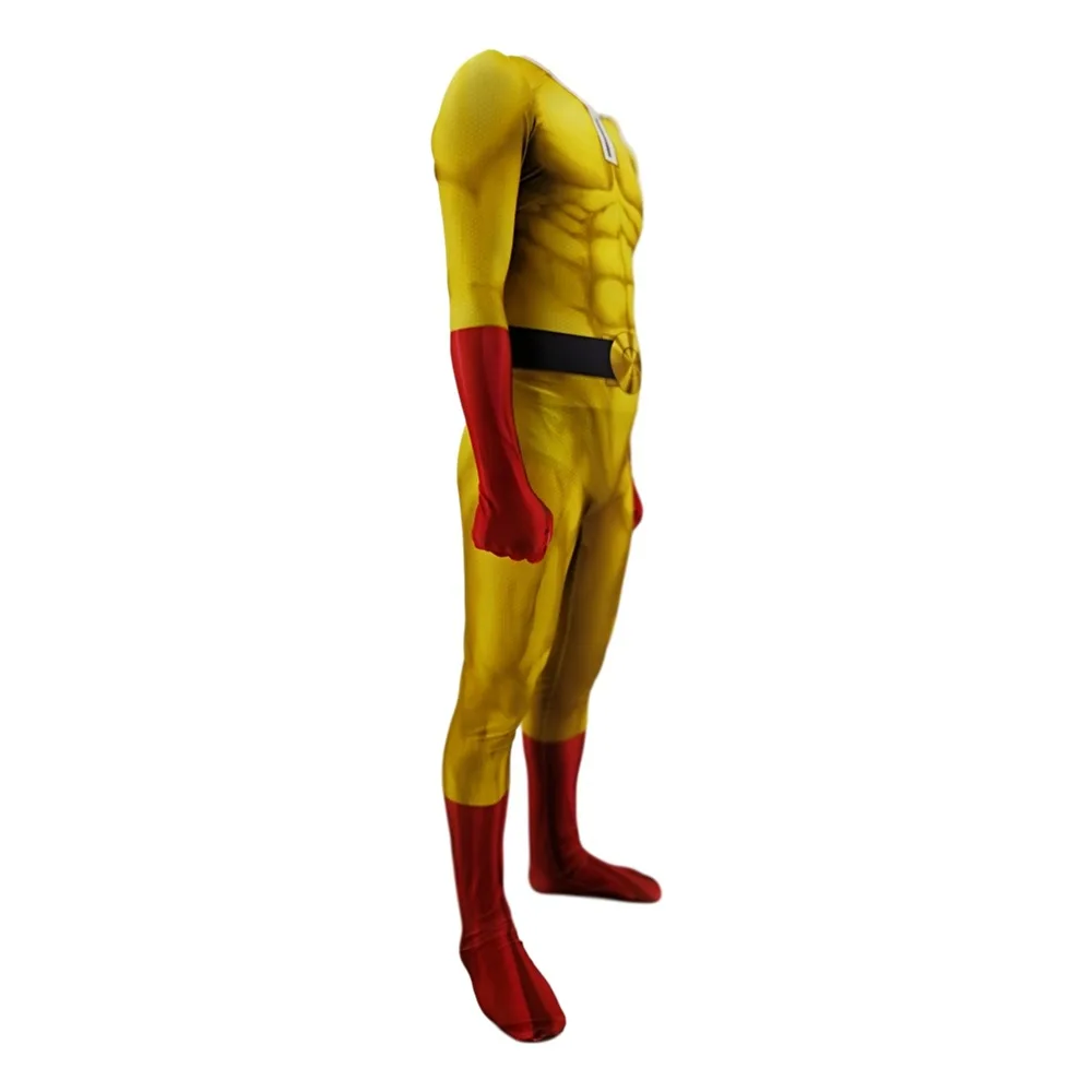 Аниме «ONE PUNCH-MAN»; маскарадный костюм Сайтамы для детей; костюм Сайтамы с длинными рукавами; боди; костюм на Хэллоуин