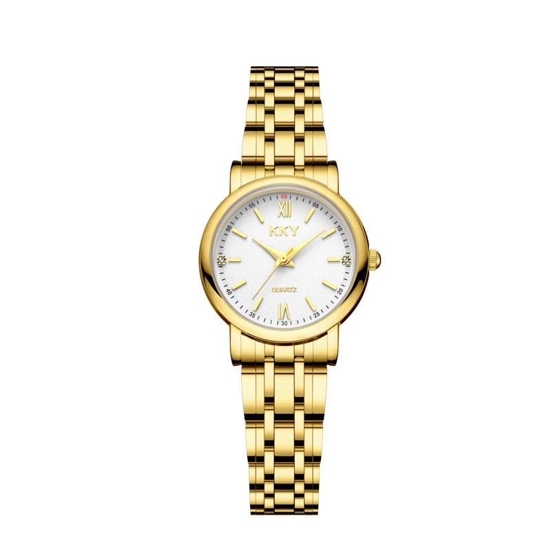 KKY New Brand Creative Golden Briquette Design Quartz Men Women Watches Relogio Masculino Luxury Wrist Watches Female Male Clock 