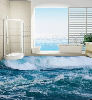 

[Self-Adhesive] 3D Wave 1666 Floor Wallpaper Mural Wall Print Decal Wall Murals