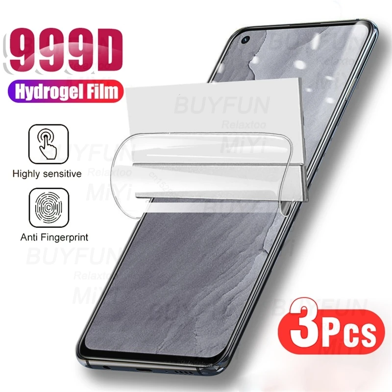 mobile tempered glass 3PCS 999D Curved Front Hydrogel Film For Realme GT Master Edition 5G Screen Protector Not Glass On Realmi GT Master 2021 5G Film phone tempered glass
