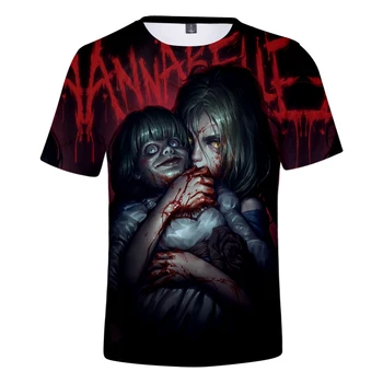 

Summer 3D Print Horror movie Annabelle T-Shirt Men Women Short Slevee T shirt Hot Annabelle 3D Tees shirt Fashion Hip Hop Tops