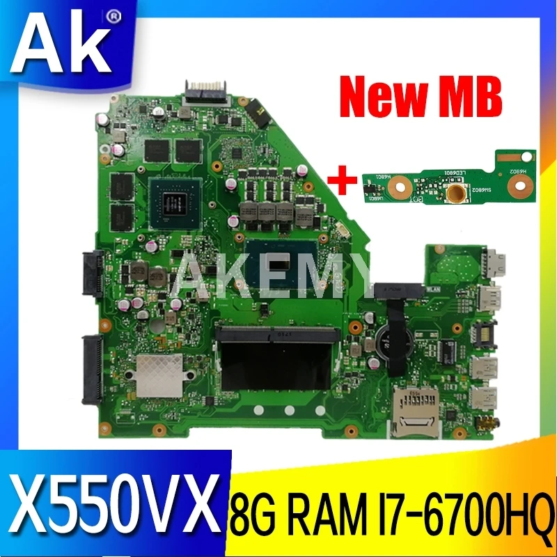 Новинка !!! X550VX Материнские платы для For Asus X550VXK X550VQ ноутбуков Материнская плата GTX