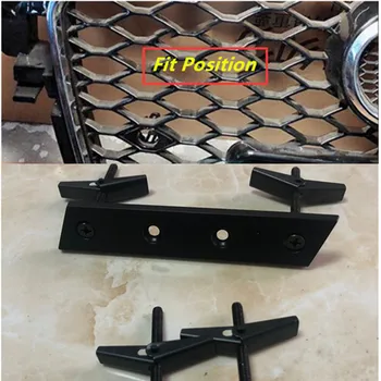 

S3 S4 S5 S6 S7 S8 RS3 RS4 RS5 RS6 RS7 RS8 RSQ3 RSQ5 RSQ7 TTRS Grille Emblem Glossy Black Car Logo Bracket for Audi Honeycomb Net