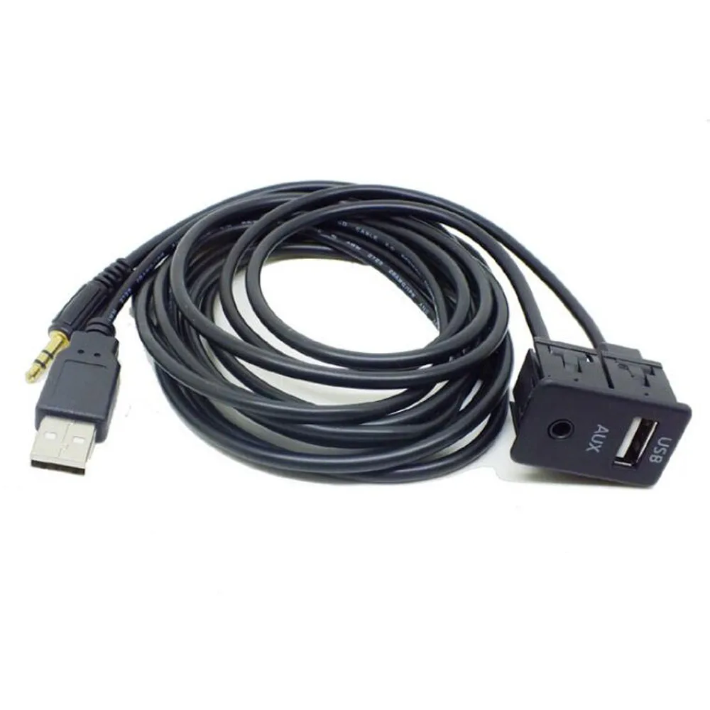 Автомобильный монтажный адаптер со штекером AUX USB для Peugeot citroen Renault | Автомобили и