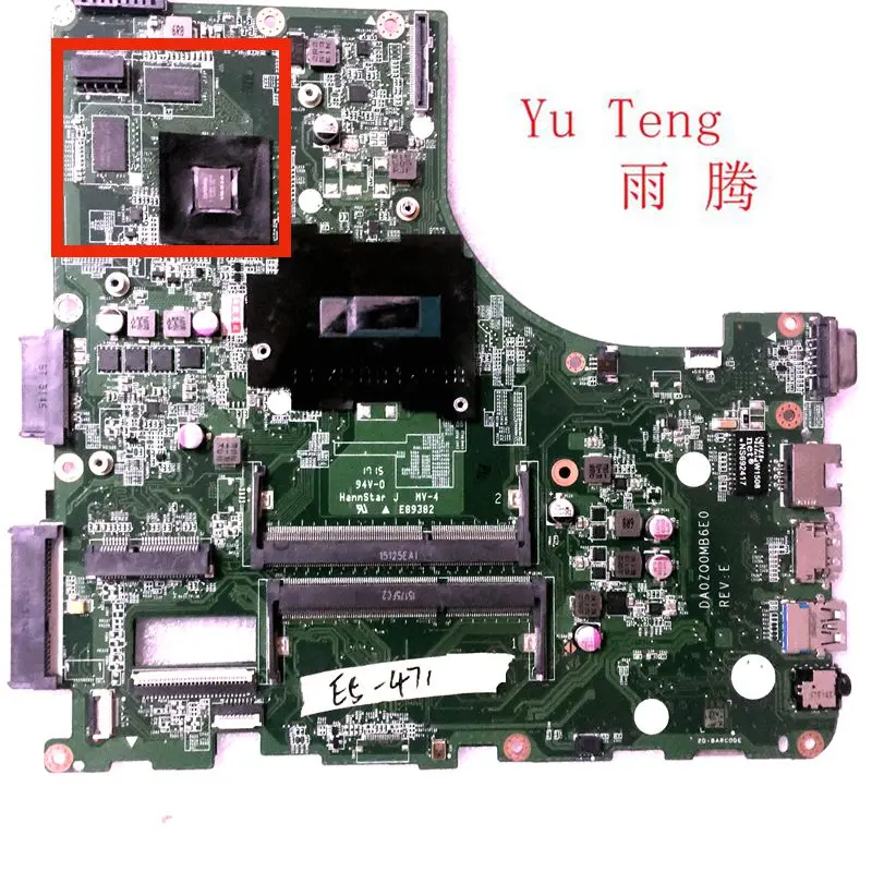 

Материнская плата для ноутбука DA0ZQ0MB6E0, подходит для Acer E5-471 E5-471G, системная плата для ноутбука, 100% протестирована, ок. Доставка