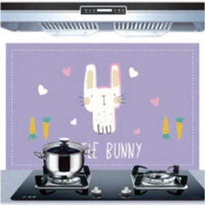 Self adhesive kitchen wallpaper aluminum foil, kitchen and cupboard stickers, oil proof waterproof cartoon wall sticker 09