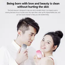 JuneJour звуковая электрическая щетка для чистки лица Водонепроницаемая силиконовая Массажная стирка уход за лицом очиститель аккумуляторный для лица Чистка