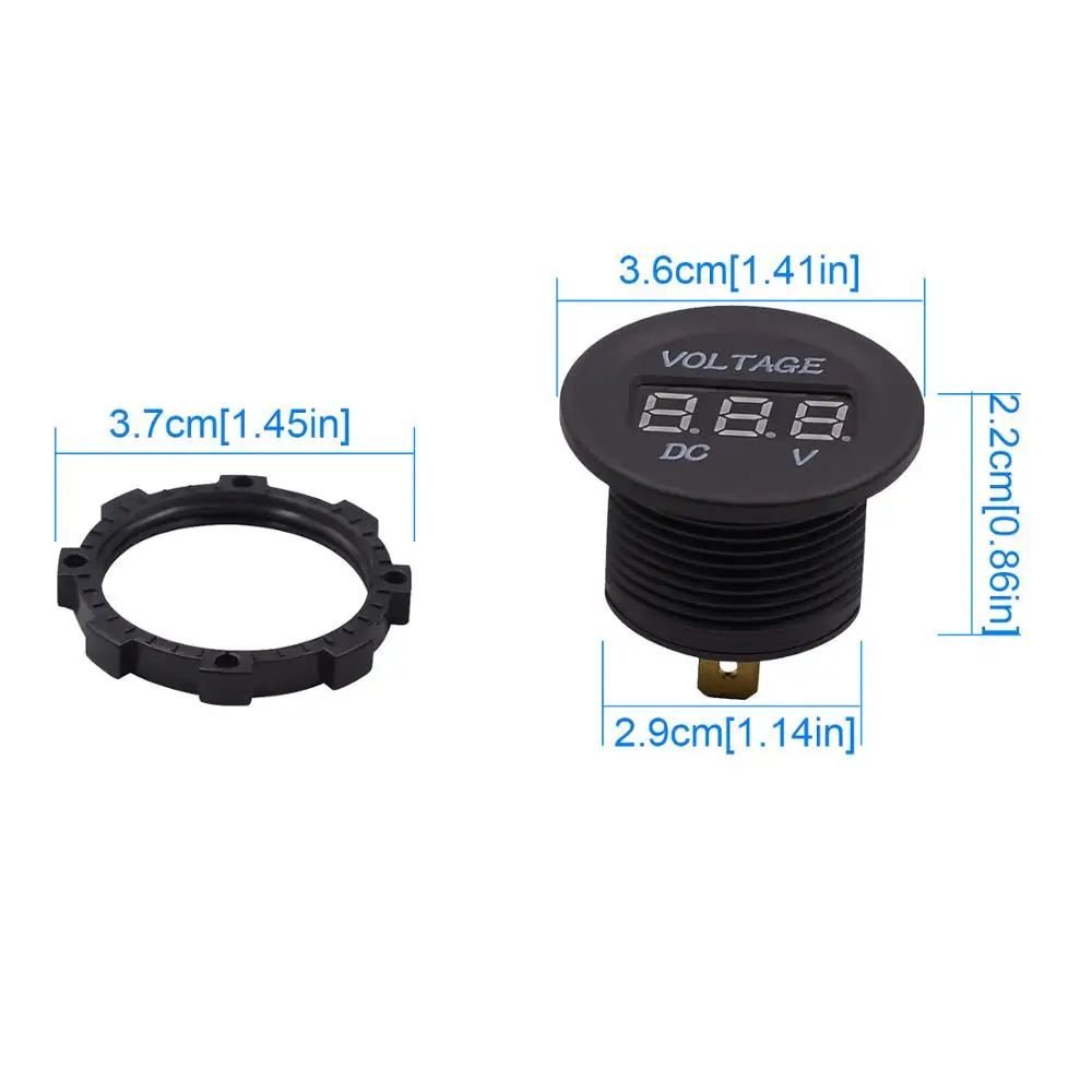 12 V-24 V GM автомобиль мотоцикл модифицированный вольтметр светодиодный DC Цифровой вольтметр для мотоцикла автомобиля на колесах