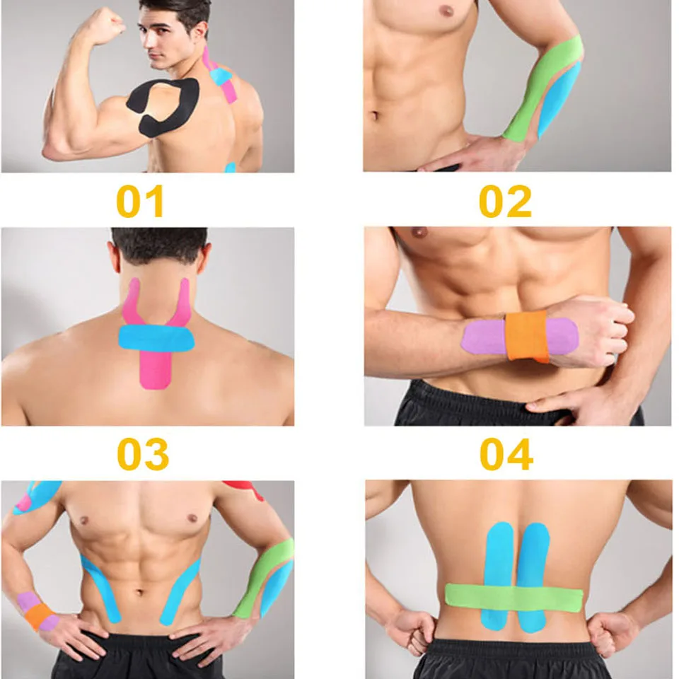 2.5cm*5m High Elastic Sport Fitness Injury Muscle Tapes Bandage Support Kinesiology Tape Knee Pads Support Protector Kinesiologe