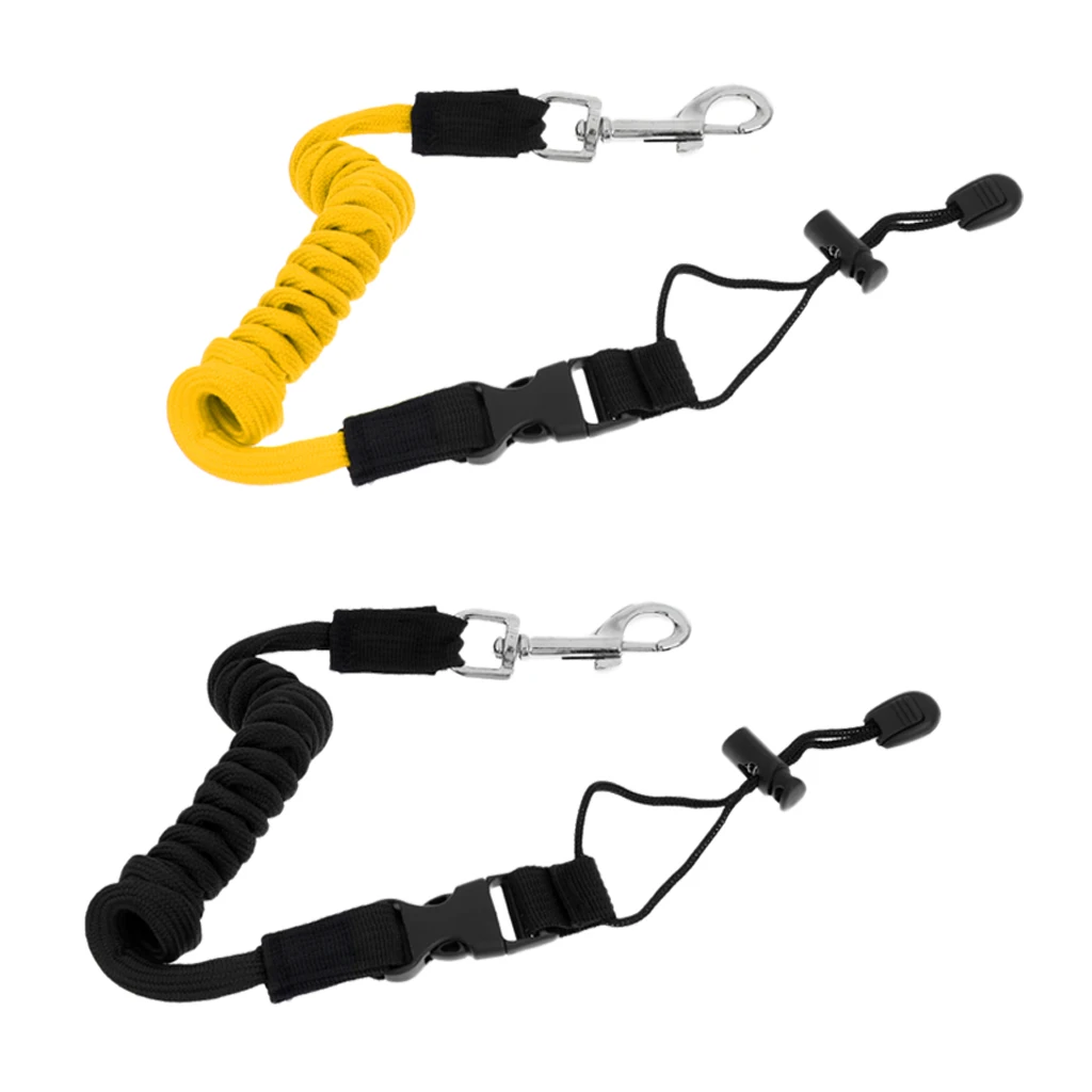 2 Pieces Safety Kayak Boat Paddle Leash Fishing Rod Lanyard