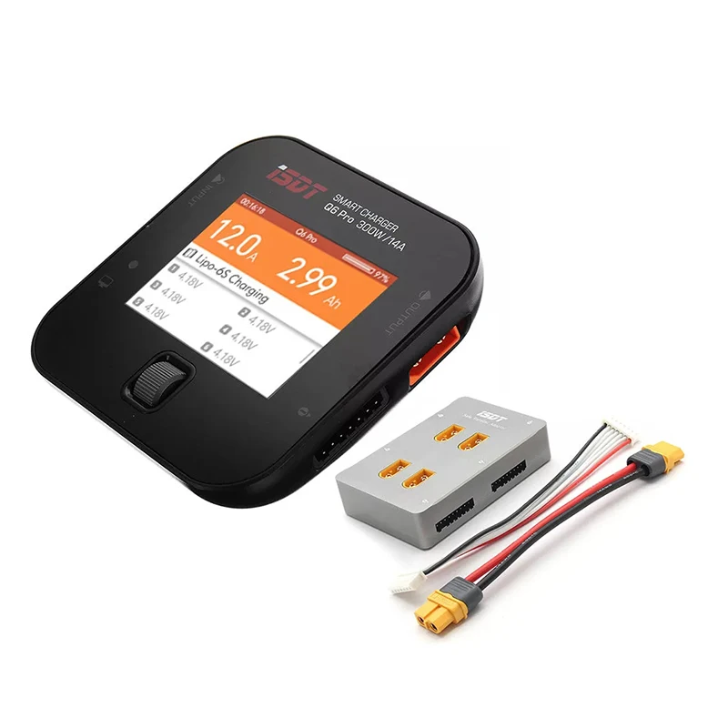 Высокое качество ISDT Q6 Pro BattGo 300 Вт 14A карманное зарядное устройство разрядка С ISDT PC-4860 1-8S параллельная зарядная плата