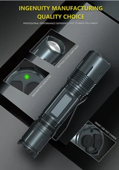 

Tactical XHP50 3 Modes LED Flashlight Aluminum Torch Zoomable Mini Flashlight Adjustable Flashlight
