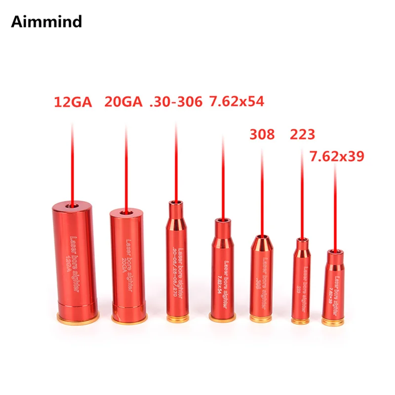 Красный охотничий красный лазерный бокс CAL.308 .223 30 06 CAL7.62x39 7.62X54 12GA 20GA картридж