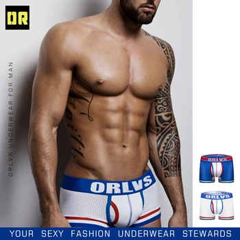 

2020 Sexy Men Boxers 2pc Male Underwear Solid Shorts Quick Dry Cueca Tanga Mesh Shorts Cotton Underpants Sleepwear Breathable