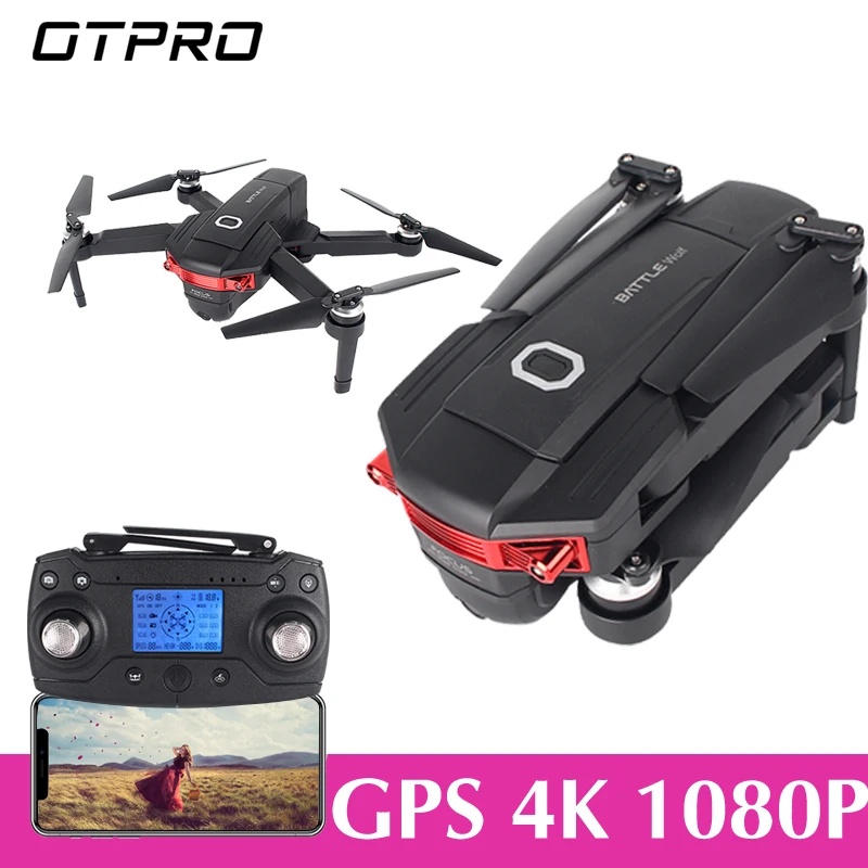 OTPRO juguetes dron GPS 4K Wi-Fi камера RC вертолет hd бесщеточный мотор мини-Дрон