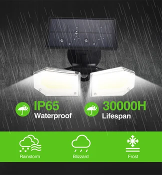 

New Solar Lights Outdoor | Motion Sensor Security Lights - Wireless, Wall Mounted Rechargeable Flood Lights - Solar Powered