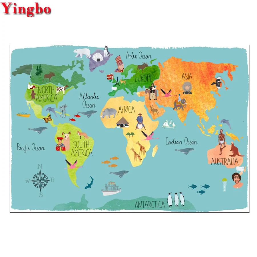 Карта мира смешная