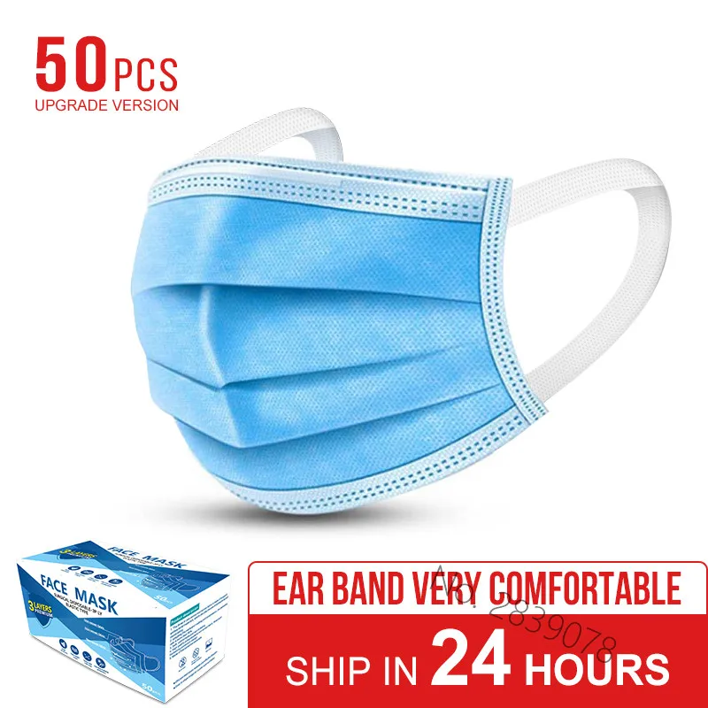 

50/100pcs Disposable Face Masks Dustproof Mouth Mask pm 2.5 filter mascarilla ffp2