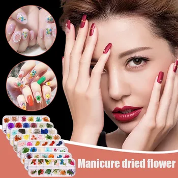 

Flowers Nail Natural Floral Leaf Stickers 3D Nail Polish Manicure Accessories Dried Flower Nail Sticker Nail Sticker Box