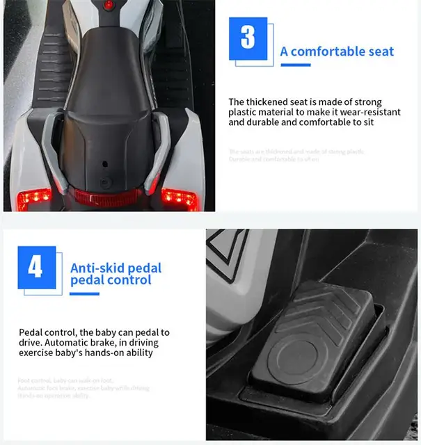 Children'S Electric Motorcycle Baby Electric Tricycle 1-6 Years Old Children'S Toy Car With Music And Lights Kids'S Ride-On Toys 5