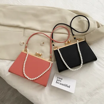 

Women's Bag All-match Simple Style Women's Bag Pearl Clip Bag Shoulder Bag Messenger Bag Women's Bag