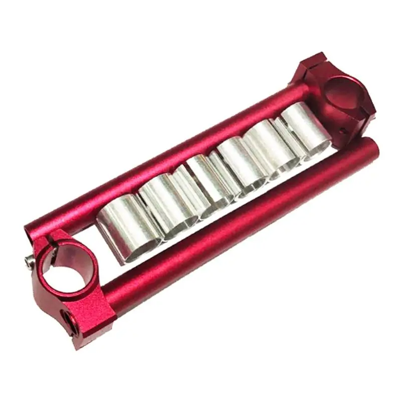 Red Adjustable CNC Motorbike Handlebars Clip On Fork Racer 25,29,31,33mm Removable Handlebar Motion - Color: Red