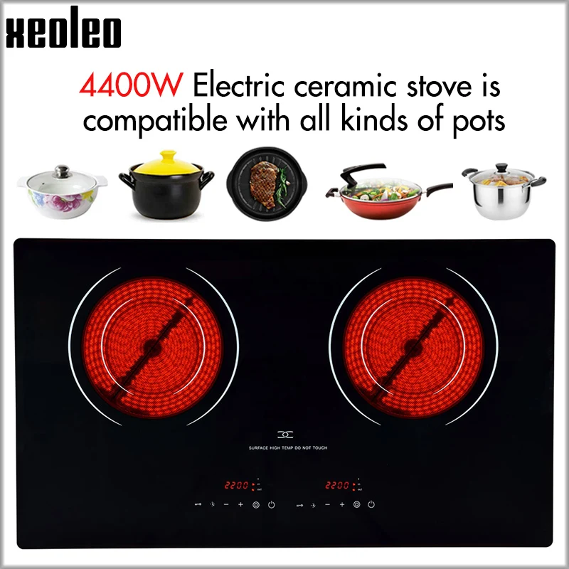 XEOLEO Dual Cooker Electric Ceramic Cooker 4400W household Radiation free Induction cooker with lock timing Induction