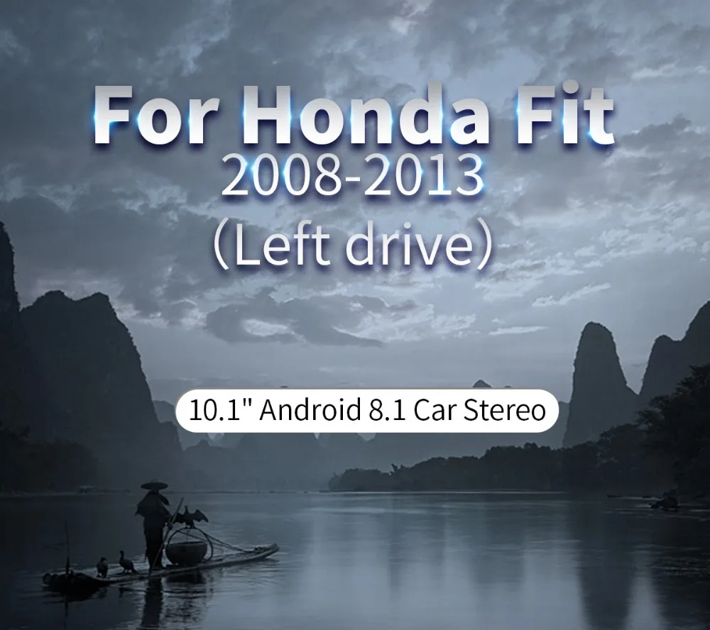 Excellent JOYING 1 din car radio Androrid 8.1 Octa Core 10.1" autoradio 2GB+32GB GPS head unit Car multimedia for Honda Fit 2008-2013 DSP 9