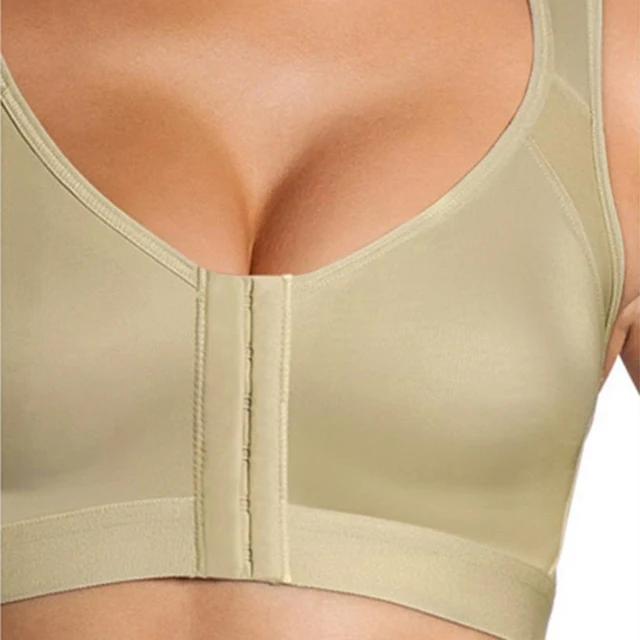 Leonisa BEIGE Posture Corrector Back Support Wireless Bra, US 34B, UK 34B