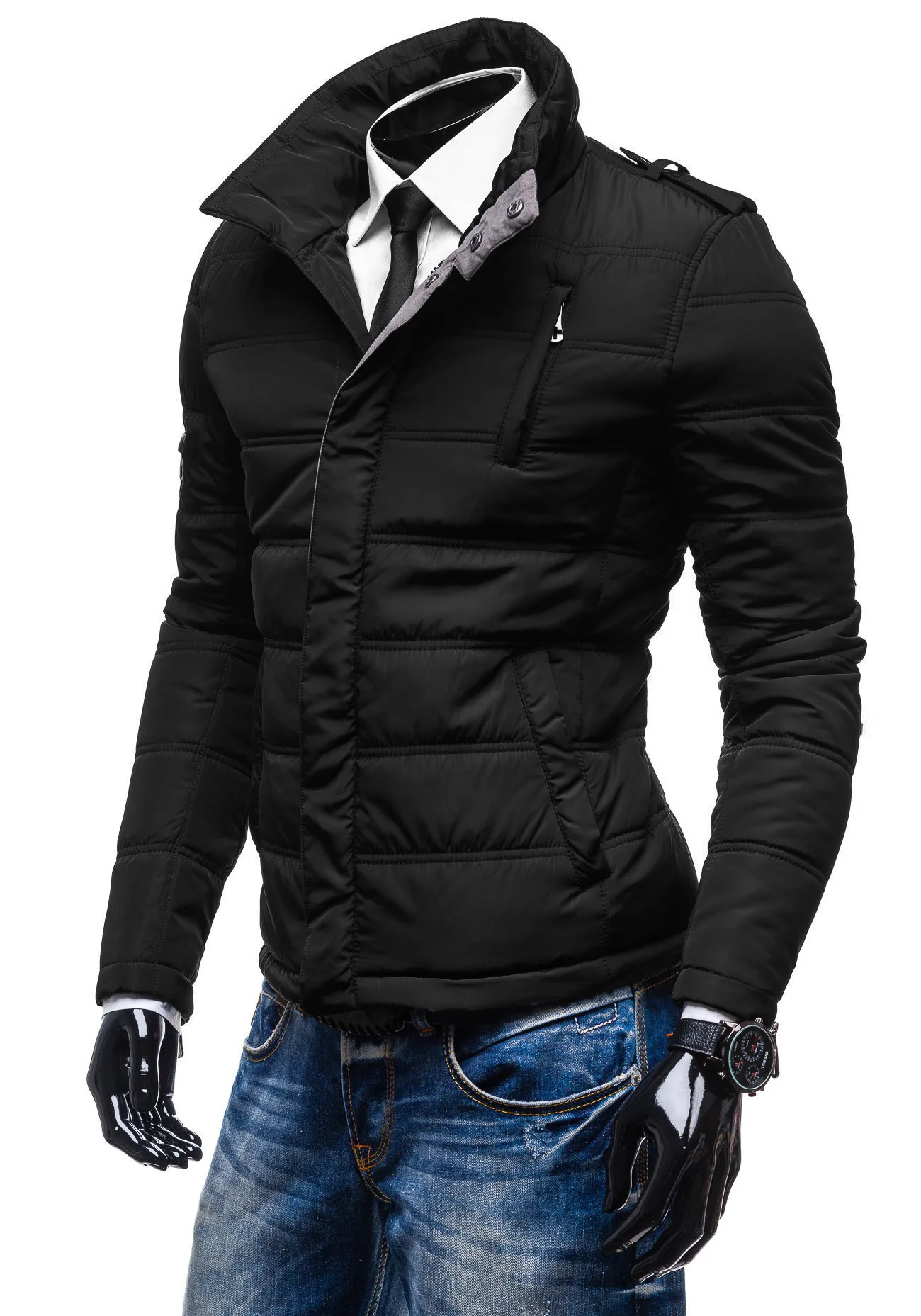 Aowofs Высокое качество зима стиль Стенд воротник Европа и Америка Slim Fit толстый теплый хлопок пальто D010