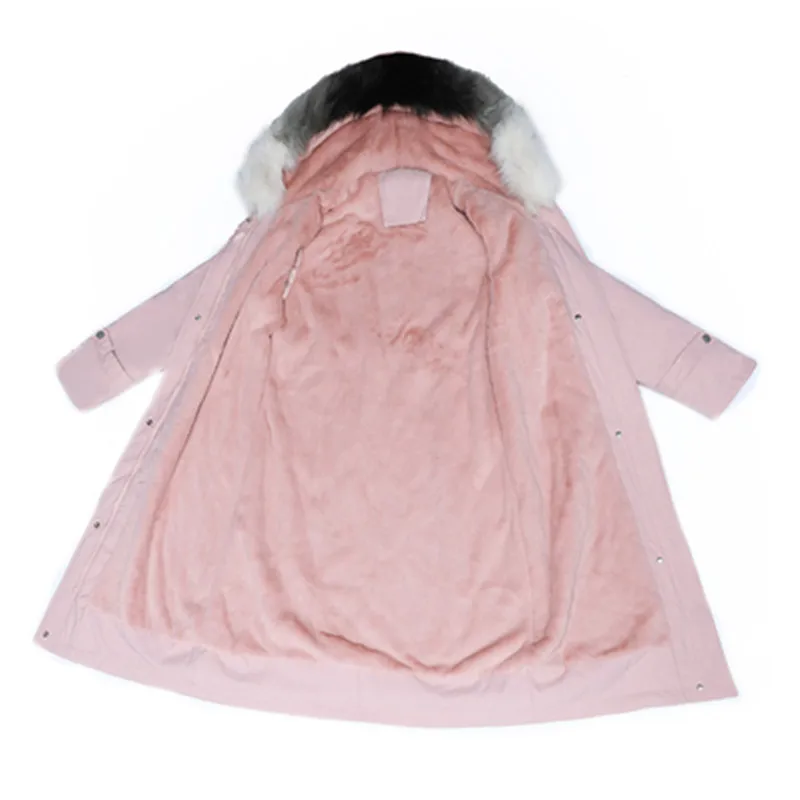 Большие размеры 6XL, парка, куртка, зима, женское длинное высококачественное пальто из овечьей шерсти с капюшоном и меховым воротником, хлопковое пальто, теплое, с хлопковой подкладкой