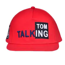 Бейсбольная крутая детская красная кепка; модная кепка в стиле хип-хоп для девочек и мальчиков; Солнцезащитная шляпа; Говорящий Том и друзья; подарок на день рождения