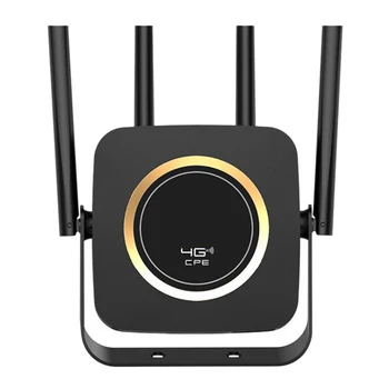 

4G LTE Router 300Mbps High Speed Wireless CPE Built-In 3000MAh Battery Mobile Wifi Hotspot with SIM Card Slot Lan Port Us Plug
