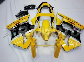 

High quality New ABS Motorcycle Full Fairing Kits fit for Kawasaki ZX6R 636 2000 2001 2002 Bodywork set Custom Yellow Black elf