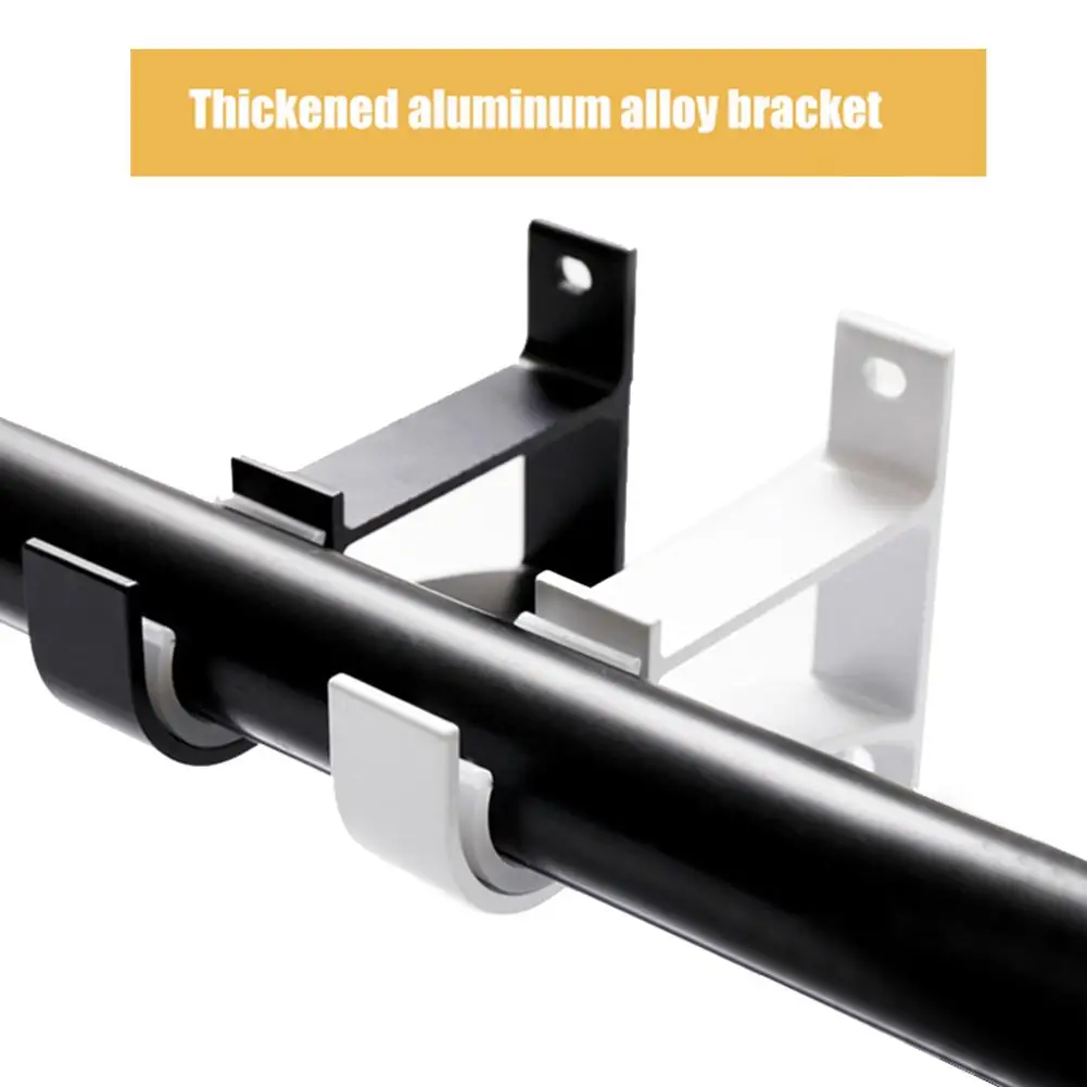 2Pcs Aluminum Alloy Single/Double Curtain Pole Bracket Drape Rod Track Holder 2019 | Дом и сад