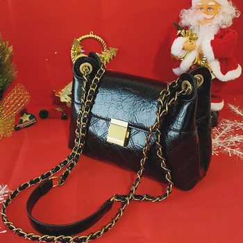 

Vintage Square Crossbody Bag 2020 Fashion New Quality PU Leather Women's Designer Handbag Lattice Chain Shoulder Messenger Bag