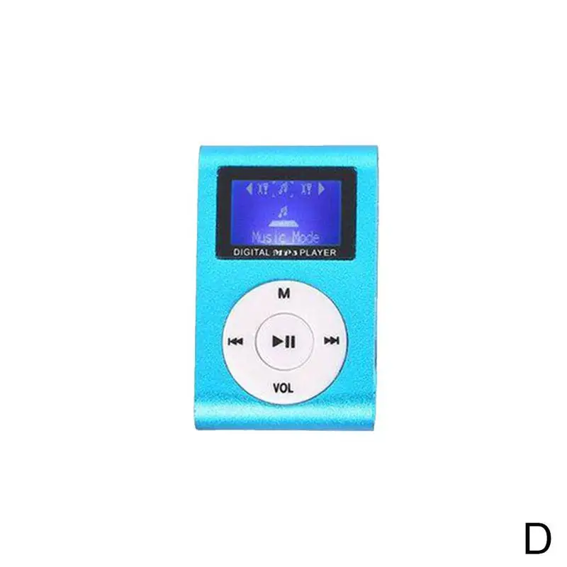 D Есть экран Клип карты Mp3 металлический корпус Mp3 плеер студенческий музыкальный Walkman подарок - Цвет: D